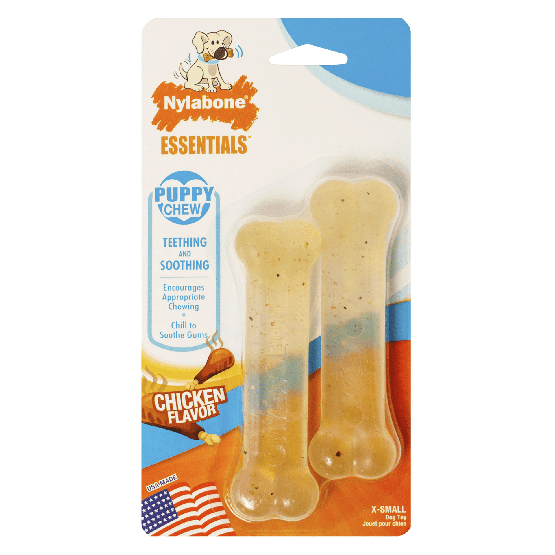 Nylabone Puppy Chew Combo Pack Chicken Flavor XSmall/Petite Up to 15 lbs.