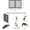 thumbnail image 2 of Dog Gate for Doorways, Foldable Dog Gate Indoor, Pet Gates for Doorways Bedroom, Puppy Gate with Metal Support Feet, Room Divider 2 Panels (Black), 2 of 7