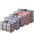 thumbnail image 2 of Bolsa tejida de gran capacidad, bolsa de embalaje de equipaje multifuncional, organizador de ropa de algodón, bolsa de mudanza para dormitorio a prueba de polvo, 2 of 5
