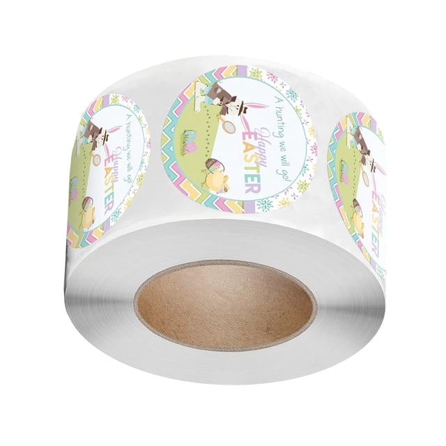 500 pegatinas de Pascua, etiquetas de papel, etiquetas decorativas coloridas, pegatinas de sellado, sellos s de 1,5 pulgadas para fiestas,