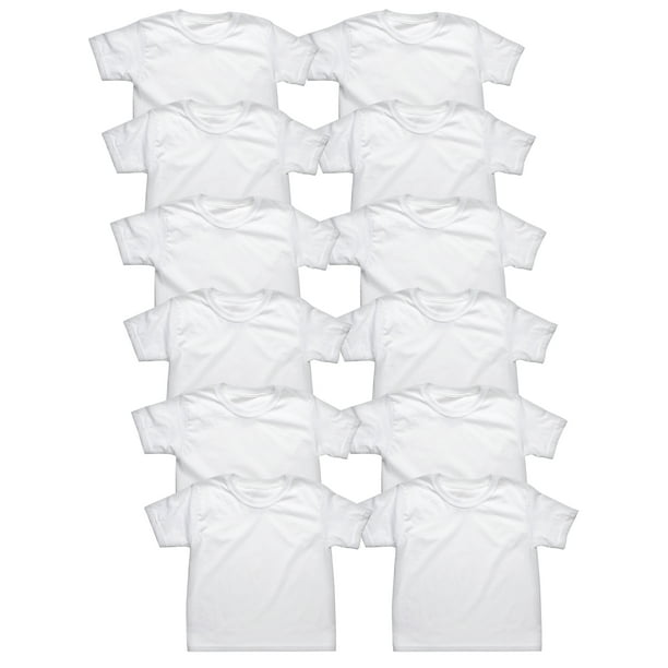 Hanes Toddler Boy Crew Undershirt, 12 Pack Bundle, Sizes 2T4T