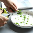 thumbnail image 2 of Herb Scissors - 5 Sharp Blades - Package - Cuts, Slices and Chops Herbs 5x Faster - Ideal Time-Saving Kitchen Essential - Cleaning Rake Included - Stainless Steel - Dishwasher Safe, 2 of 6