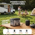 thumbnail image 3 of Qunler 300W 296Wh Portable Power Station, 60W USB-C PD, Pure Sine Wave 120V AC Outlet for Camping, Home Backup and Emergency Use, Gray, 3 of 9