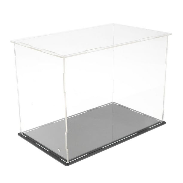 Vitrina de acrílico a prueba de polvo, caja de almacenamiento protectora tipo cubo, cajas con soporte Los 27x13x22cm