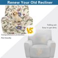 thumbnail image 5 of Renewold Floral Hummingbird Recliner Couch Cover Polyester Spandex Reclining Chair Protector 4 Pieces Stretch Recliner Chair Cover Dog Couch Slipcover for Living Room, 5 of 8