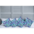 thumbnail image 2 of Ambesonne Abstract Throw Pillow Cover 4 Pack, Mosaic Trippy Vivid, 20", Jade Green Royal Blue, 2 of 5