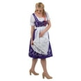 thumbnail image 5 of Dirndl Trachten Haus 3 Piece Long German Oktoberfest Dirndl Cotton Dress for Womens and Girls - Purple, 5 of 12