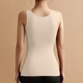 thumbnail image 5 of Xijirk Tank Tops Winter Thermal Underwear Velvet Lined Long Vest Seamless Self Heating Base Layer Top for Cold Weather Camisole Tops for Women,Beige,2XL, 5 of 8