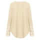 thumbnail image 1 of Blusa Con Cuello En V Camisa De Un Solo Pecho Blusa De Manga Larga Camisa De Otoño Para Mujer Blusa Informal De Poliéster Cuello En V Blusa De Botonadura Sencilla Panel De Encaje ANGGREK Albaricoque L, 1 of 8