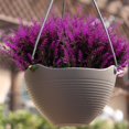 thumbnail image 3 of Morttic 12 Bundles Artificial Flowers Fake Outdoor Plants Faux UV Resistant Lavender Flower Plastic Shrubs Indoor Outside Hanging Decorations (Fuchsia), 3 of 7