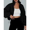 thumbnail image 4 of Chaqueta deportiva de manga larga para mujer, sudaderas coreanas holgadas y cálidas, abrigo con cremallera, abrigos para correr, ropa de entrenamiento, Otoño Invierno, 4 of 5