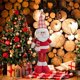 thumbnail image 4 of Ganfancp Christmas Red Santa Claus Doll Standing Doll Holiday Decorations Christmas Decoration Ornaments Rebajas Flash Deals 1* Adorno de Muñeco de Papá Noel, 4 of 6