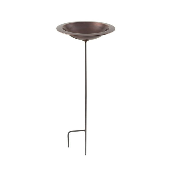 Achla Designs 12 In Antiqued Satin Copper Birdbath with 36 In Ground Stake