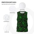thumbnail image 6 of Gaeub Green Bright Web with Spiders Men's Mesh Basketball Jersey, Quick-Drying Sleeveless Top S-4XL, Loose Muscle Tank Top -4X-Large, 6 of 9