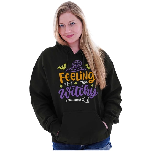 Cute Spooky Halloween Feeling Witchy Hoodie Sweatshirt Women Brisco Brands S