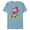 Ocean Blue, variant on Mickey Mouse Wild Colors Retro Vintage Walking Pose - Short Sleeve Blended T-Shirt for Adults - Customized-Ocean Blue