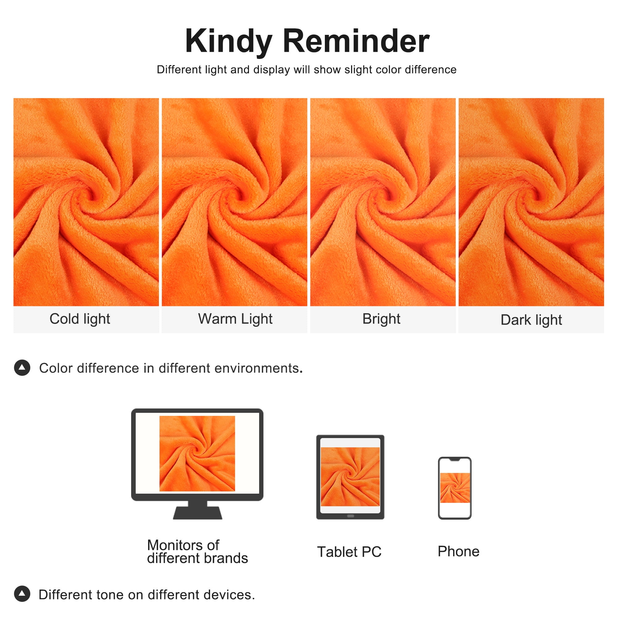 Unique Bargains Flannel Fleece Blanket Soft Luxury Hemmed Orange 23"x30"
