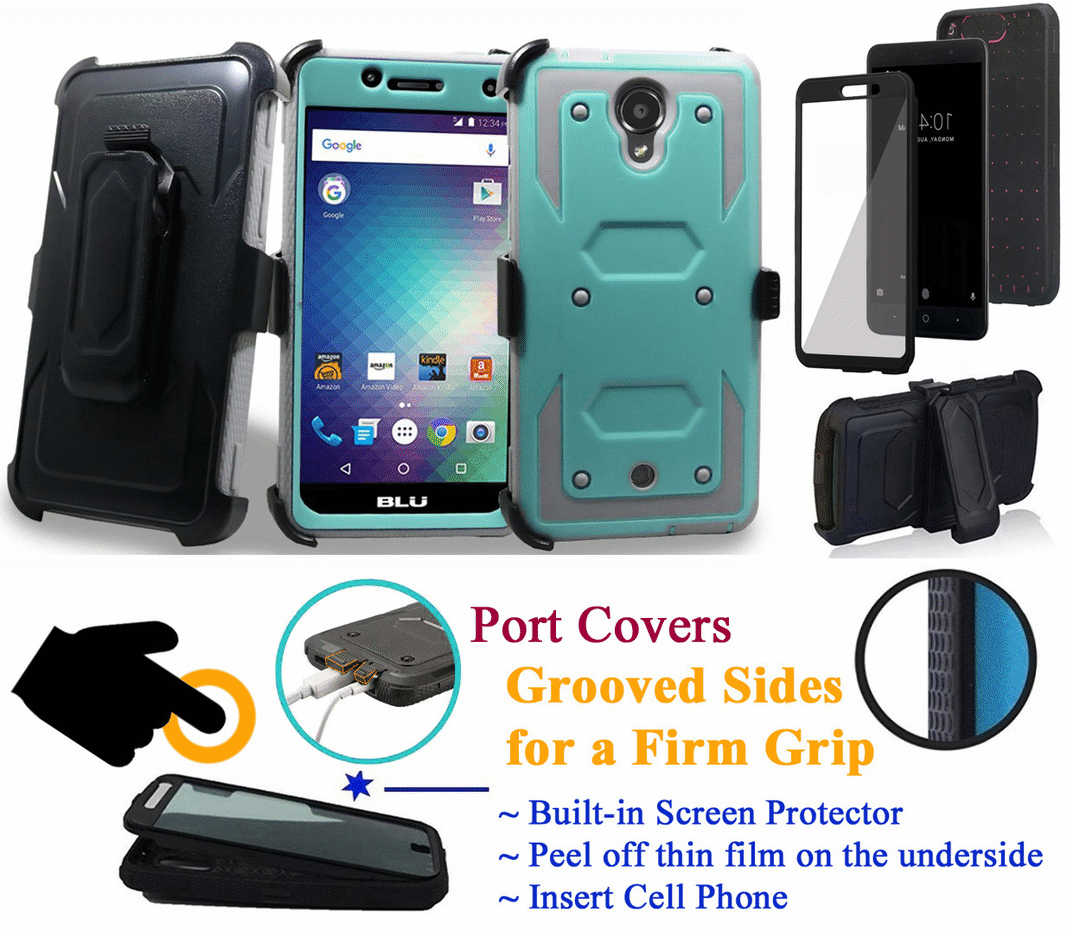 for 5" BLU Studio R1 HD Case Phone Case 360° Cover Screen Protector