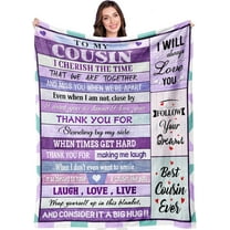 Cousin Gifts for Women, Gifts for Cousins Female, Cousin Christmas Birthday Gifts, Best Cousin Gift Idea, Favorite Cousin Gifts For Girls, Cousin Gifts for Christmas, Cousin Gift Ideas Blanket 60"x80"