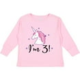 thumbnail image 3 of Inktastic Third Birthday Cute Unicorn Girls Long Sleeve Toddler T-Shirt, 3 of 5