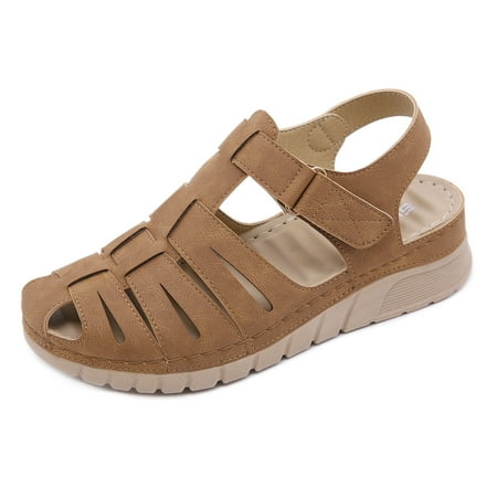 

Women’s Sandal Slip Resistant Closed-Toe Leather Sandal for Casual Everyday