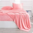 thumbnail image 6 of Micro Fleece Checkered Bed Sheet Set Queen Size- Ultra-Soft Velvet Plush Bed Sheets with Deep Pockets,No Pilling,Cozy Warmth for All Season - 4 Piece Set (Queen, Buffalo Plaid - Pink/White), 6 of 12
