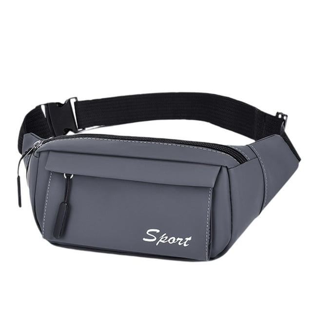 Fanny Pack Bolso de viaje elegante bolso de pecho para ciclismo, camping, entrenamiento, gimnasio, senderismo Gris oscuro