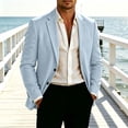 thumbnail image 3 of akafmk Men's Blazer Business Casual Work Jacket Notch Lapel Button Closure Dress Jacket Lightweight Slim Suit Coat with Pockets, 3 of 8