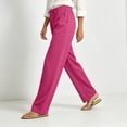 thumbnail image 5 of KIHOUT Women's Wide Leg Pants Drawstring Elastic Waist Loose Fit Casual Trousers with Side Pockets Lightweight Beach Vacation Pants for Summer, 5 of 9