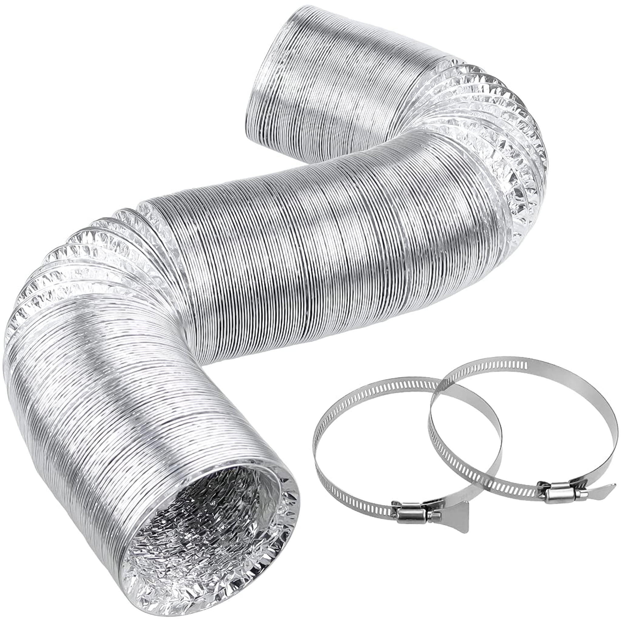 iPower 6" Inch Non-insulated Flexible Aluminum Air Ducting Dry Ventilation Hose 