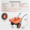 thumbnail image 5 of VEVOR Electric Wheelbarrow Cart – 7 Cu. Ft. Powered Dump Cart with 573 lbs Capacity, 5 of 12