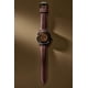 thumbnail image 4 of Fossil Townsman Reloj automático de acero inoxidable y cuero con tres manecillas esqueleto para hombre Color: Negro Marrón oscuro (Modelo: ME3155), 4 of 5