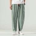 thumbnail image 4 of PEASKJP Men's Washed Out Short Elastic Relaxed Fit Summer Casual Cotton Work Shorts,Green L, 4 of 5