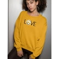 thumbnail image 2 of Love Yellow Daisy Sweatshirt Women -Image by Shutterstock, Female 3X-Large, 2 of 4