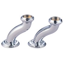 Kingston Brass CCU401 S Shape Swing Elbow for 7" Centers Deck Mount Tub Filler with Hand Shower, Polished Chrome