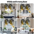 thumbnail image 6 of Swag Curtain Valances Gnome Honey Bee Swag Valances for Kitchen Windows Daisy Flower Vintage Black Short Topper Curtains Valance Tier Pair for Kitchen Bedroom Living Room Bathroom 28"x36", 6 of 8