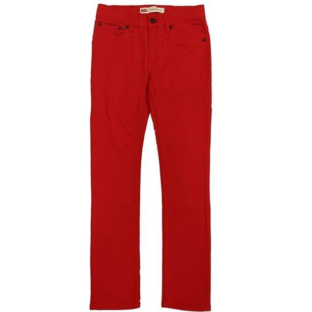 Levis 510 Skinny Fit Boys Red Denim Jeans 16 Regular 28X28 