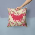 thumbnail image 2 of Carolines Treasures BB1033-RS-YW-PW1414 Butterfly Yellow Roses Fabric Decorative Pillow, 2 of 4