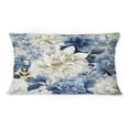 thumbnail image 3 of Designart "Blue And White Victorian Florals I" Floral Printed Throw Pillow, 3 of 5