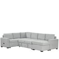 thumbnail image 6 of Miekor Furniture Modular Combination Sofa with Ottoman L-shaped Corner Combination, USB and Type-C Interfaces, Suitable for Living Rooms, Offices, and Spacious Spaces W4US2AAE, 6 of 9