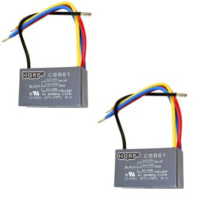 Hqrp Ceiling Fan Capacitor Cbb61 3uf 3 5uf 6uf 4 Wire Hqrp