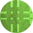 thumbnail image 1 of Ahgly Company Indoor Round Abstract Green Modern Area Rugs, 3' Round, 1 of 4