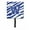 Blue And White, variant on 4.25 x 6 in. Letter W Initial Tiger Stripe Blue and White Leash Or Key Hook