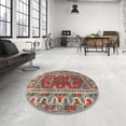 thumbnail image 3 of Ahgly Company Indoor Rectangle Traditional Brown Red Persian Area Rugs, 8' x 10', 3 of 6