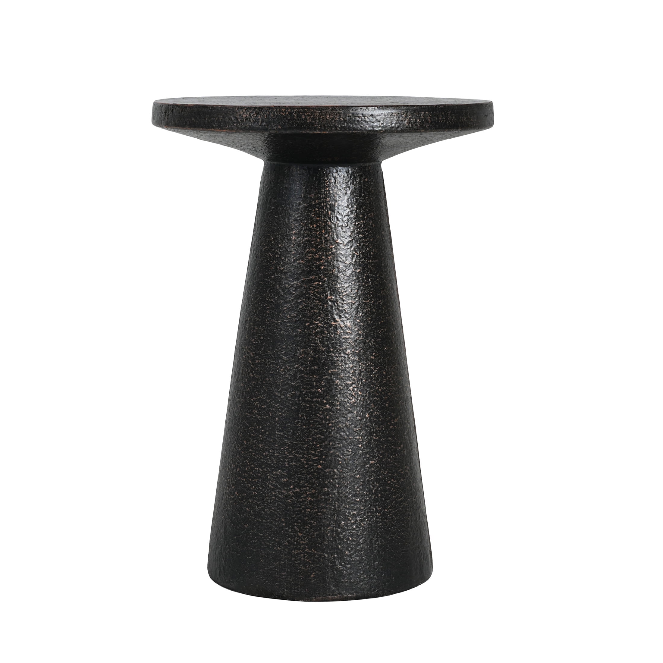 Christopher Knight Home Minimalist MGO Indoor Outdoor Accent Side Table, Weather-Resistant, Black