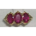 thumbnail image 3 of LBG 14k Yellow Gold Natural Ruby Vintage Anniversary Ring - Size 5.25, 3 of 5