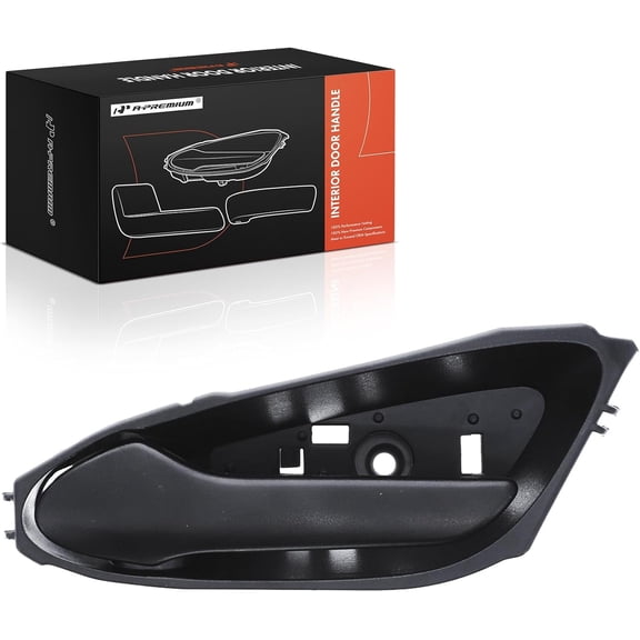 A-Premium Front or Rear Left Driver Side Interior Door Handle Compatible with Chevrolet Spark 2016-2022, Black, Replace# 97704, 42359037