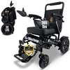 MALISA Electric Wheelchair for Adults, All Terrain Lightweight Foldable Wheelchairs, Black