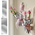 thumbnail image 3 of YAOMOBB Bouquet Packaging Bag Exquisite Mirror Surface Flower Packaging Silver Color Valentine Day Decor, 3 of 6