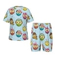thumbnail image 1 of Cauagu Ensemble de Pyjamas à Manches Courtes pour Enfants, Ensemble de Pyjamas d'Été à Col Rond 2 Pcs Parfait pour Petits Garçons Filles-4TG, 1 of 6